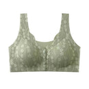 Front Open Button Nursing Flower Bra-9