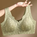 Front Open Button Nursing Flower Bra-5