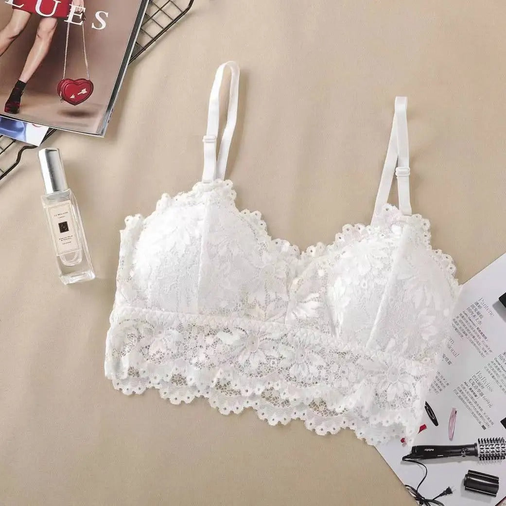 Flower Lace Wireless Bra