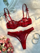 Luxury Floral Embroidery Lingerie Set-5