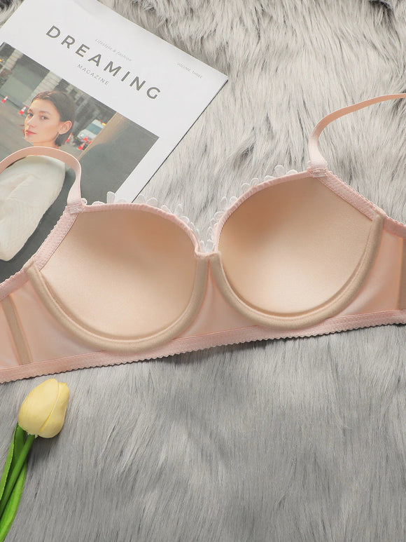 Vanilla Floral Bra and Panty Set