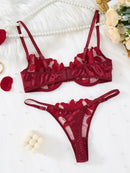Luxury Floral Embroidery Lingerie Set-8