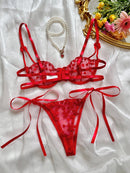 Romantic Heart Lace Ribbon Tie Set-6