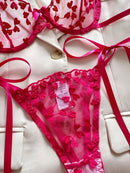 Romantic Heart Lace Ribbon Tie Set-5