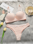 Vanilla Floral Bra and Panty Set-2