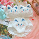 Cute Kitty Anime Soft Plush Bra & Panty-2
