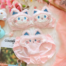 Cute Kitty Anime Soft Plush Bra & Panty-1