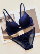 Front Heart Style Premium Padded Bra Set-5