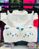 Cute Kitty Anime Soft Plush Bra & Panty-3