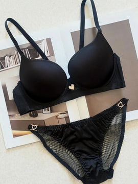 Front Heart Style Premium Padded Bra Set