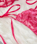 Romantic Heart Lace Ribbon Tie Set-12
