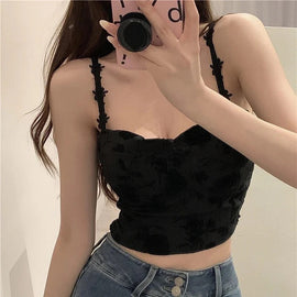 Saxy Floral Padded Crop Top