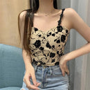 Saxy Floral Padded Crop Top-3