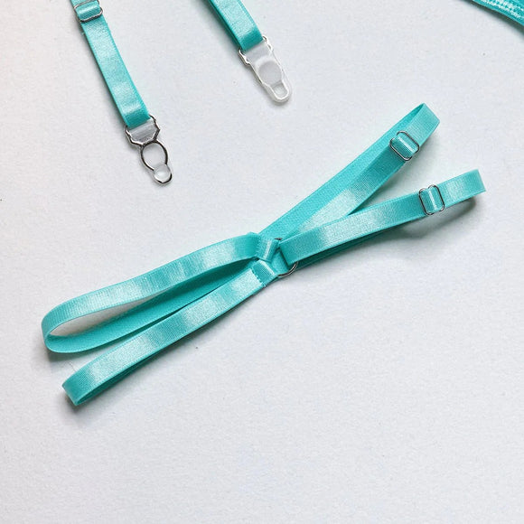 Lace embroidery perspective multi-piece lingerie suit