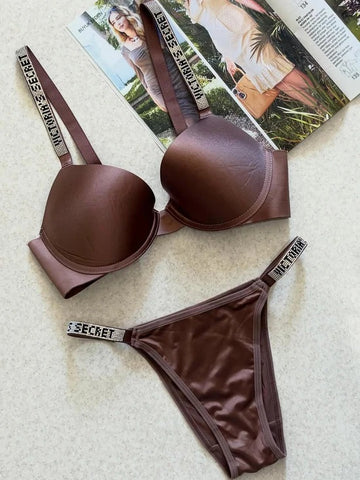 Buy coffe Victoria's Secret Pushup Padded Bra Set