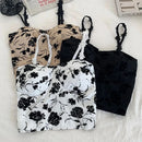 Saxy Floral Padded Crop Top-4