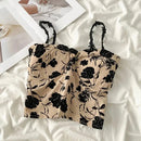 Saxy Floral Padded Crop Top-7