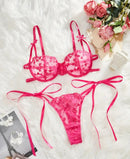 Romantic Heart Lace Ribbon Tie Set-1