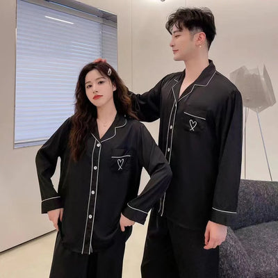 Long Silk Pajama Set For Couples