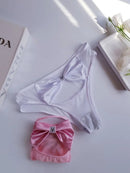 Soft Silk Bow Pushup Padded Bra Set-5