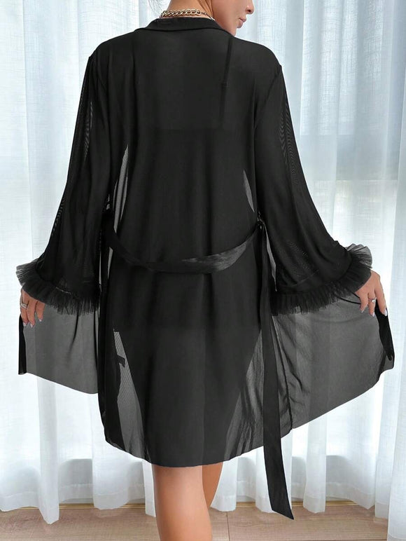 Petal Lace Nightdress & Robe Duo