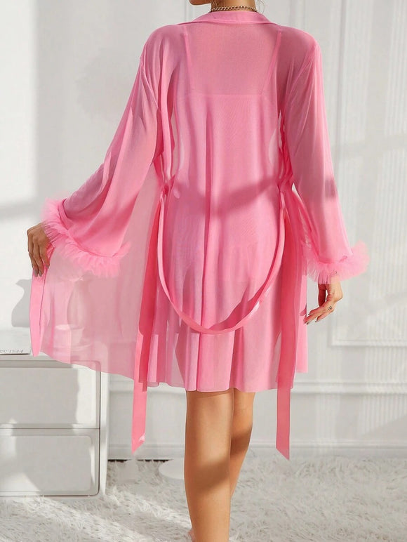 Petal Lace Nightdress & Robe Duo