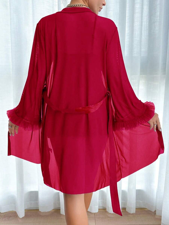 Petal Lace Nightdress & Robe Duo