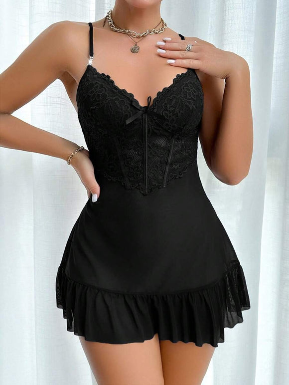 Petal Lace Nightdress & Robe Duo