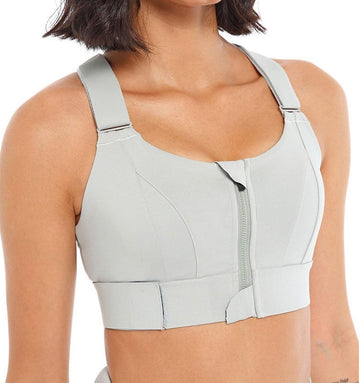 Buy sky-blue Premium Quality Zipper Sports Bra
