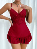 Petal Lace Nightdress & Robe Duo-22