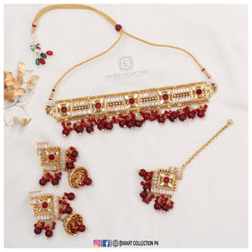 Zircon Choker Patti Set