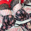 Black with Pink bow Print