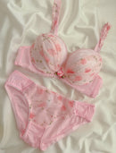 Floral Rose Print Bra & Panty Set-1