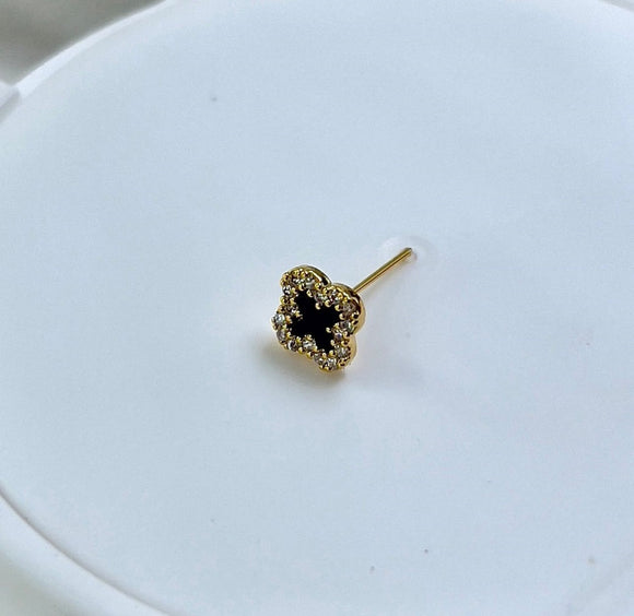 Black Golden piercing Nosepin
