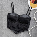 Ladies Fancy Silk Full Coverage Crop Top Adjustable Straps-2