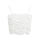 Multi Colour's Pleated Design Imported ice Silk Paded Top-4