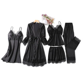Women's 5 Piece  Silk Nighty Soft Comfortable Stuff - 0