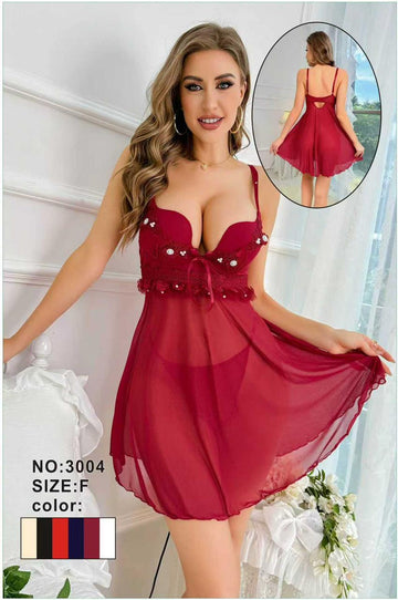 Ruby Charm Sheer Babydoll