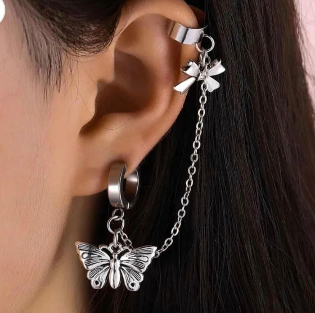 Non Piercing Butterfly Earcuf Earrings