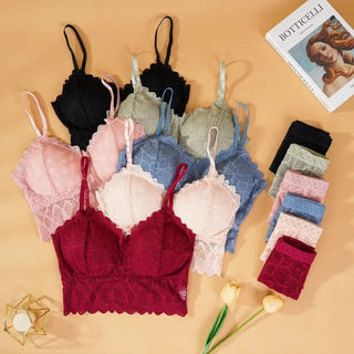 Embroidered Lace Push_up Bra Set