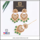 Green Mirror Earrings Teeka
