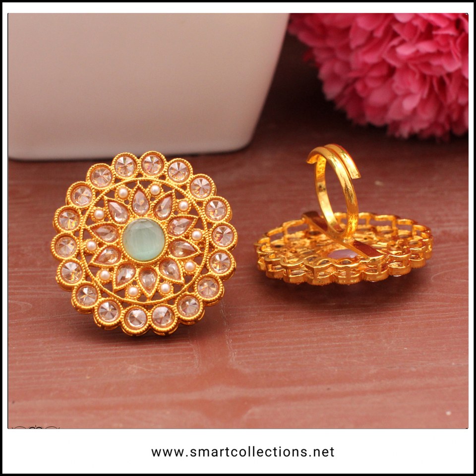 Kundan adjustable Ring