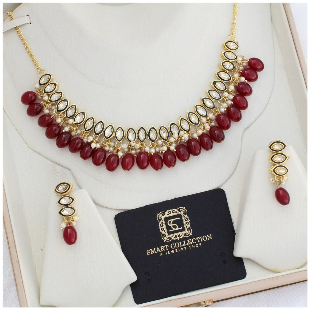 Kundan Drop Pearls Set