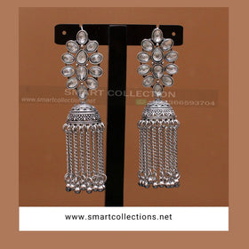 Leaf Tassel Jhumki - 0