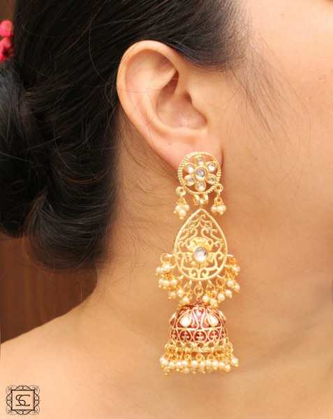 Indian Polki Jhumka