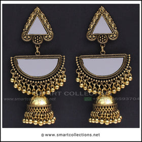 Golden Mirror Jhumki